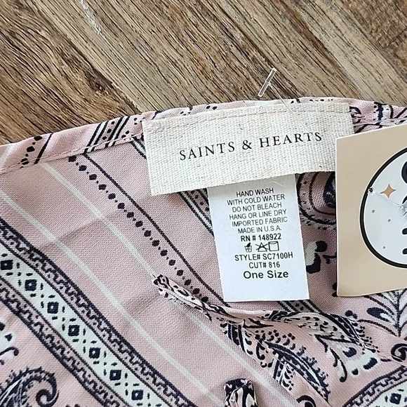NWT Saints & Hearts Bandana Tube Top One Size - Picture 4 of 8